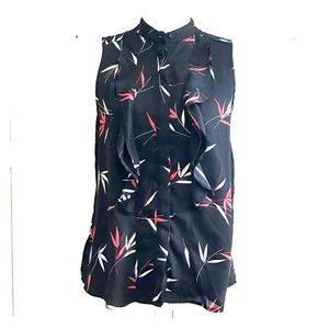 Ann Taylor Factory sleeveless print blouse